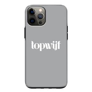 CaseCompany Topwijf Grijs Wit: iPhone 12 Pro Tough Case