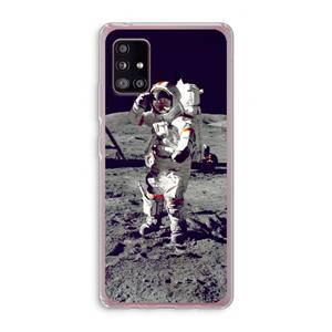CaseCompany Spaceman: Samsung Galaxy A51 5G Transparant Hoesje