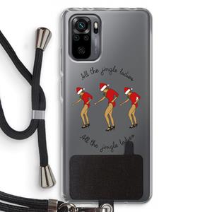 CaseCompany Jingle Ladies: Xiaomi Redmi Note 10 Pro Transparant Hoesje met koord