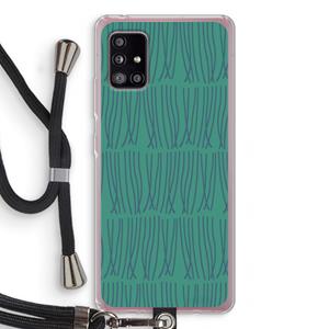 CaseCompany Swirls: Samsung Galaxy A51 5G Transparant Hoesje met koord