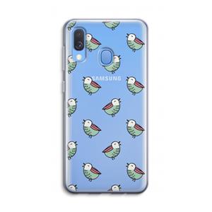 CaseCompany Vogeltjes: Samsung Galaxy A40 Transparant Hoesje