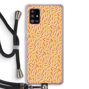 CaseCompany Camouflage: Samsung Galaxy A51 5G Transparant Hoesje met koord