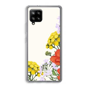 CaseCompany Wilde bloemen: Samsung Galaxy A42 5G Transparant Hoesje