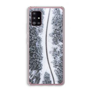CaseCompany Snøfall: Samsung Galaxy A51 5G Transparant Hoesje