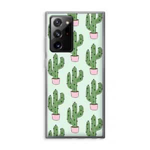 CaseCompany Cactus Lover: Samsung Galaxy Note 20 Ultra / Note 20 Ultra 5G Transparant Hoesje