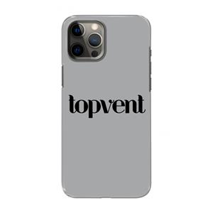 CaseCompany Topvent Grijs Zwart: Volledig geprint iPhone 12 Pro Max Hoesje