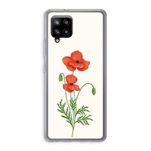 CaseCompany Red poppy: Samsung Galaxy A42 5G Transparant Hoesje