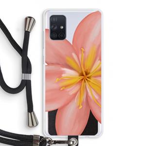 CaseCompany Pink Ellila Flower: Samsung Galaxy A71 Transparant Hoesje met koord