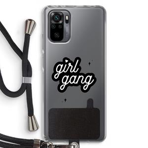 CaseCompany Girl Gang: Xiaomi Redmi Note 10 Pro Transparant Hoesje met koord
