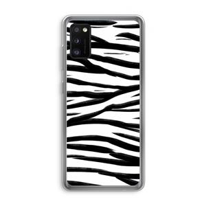CaseCompany Zebra pattern: Samsung Galaxy A41 Transparant Hoesje