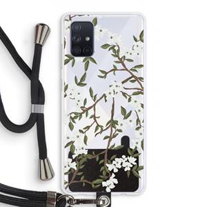 CaseCompany Blossoming spring: Samsung Galaxy A71 Transparant Hoesje met koord