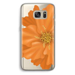 CaseCompany Orange Ellila flower: Samsung Galaxy S7 Transparant Hoesje