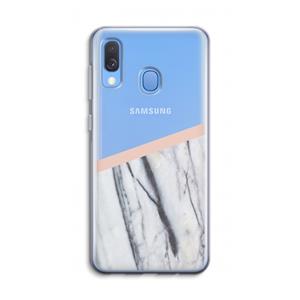 CaseCompany A touch of peach: Samsung Galaxy A40 Transparant Hoesje