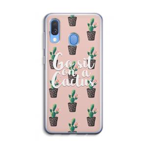 CaseCompany Cactus quote: Samsung Galaxy A40 Transparant Hoesje