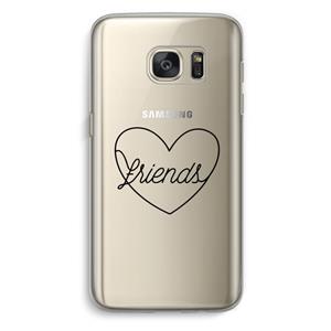 CaseCompany Friends heart black: Samsung Galaxy S7 Transparant Hoesje