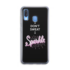 CaseCompany Sparkle quote: Samsung Galaxy A40 Transparant Hoesje