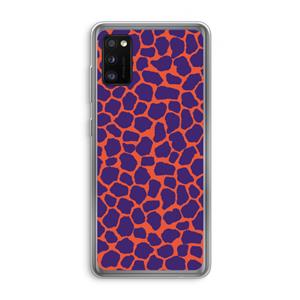 CaseCompany Purple Giraffe: Samsung Galaxy A41 Transparant Hoesje