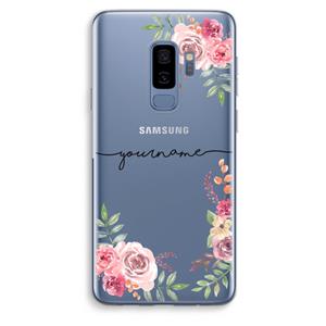 CaseCompany Rozen: Samsung Galaxy S9 Plus Transparant Hoesje