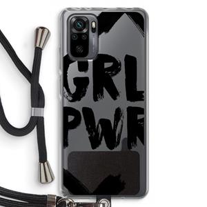 CaseCompany Girl Power #2: Xiaomi Redmi Note 10 Pro Transparant Hoesje met koord