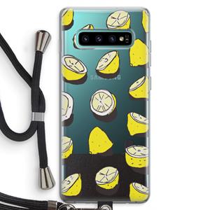 CaseCompany When Life Gives You Lemons...: Samsung Galaxy S10 Plus Transparant Hoesje met koord