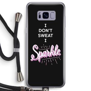 CaseCompany Sparkle quote: Samsung Galaxy S8 Transparant Hoesje met koord