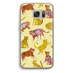 CaseCompany Cute Tigers and Leopards: Samsung Galaxy S7 Transparant Hoesje