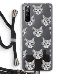 CaseCompany Kitten: Sony Sony Xperia 10 III Transparant Hoesje met koord