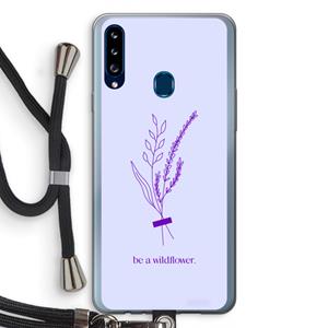CaseCompany Be a wildflower: Samsung Galaxy A20s Transparant Hoesje met koord