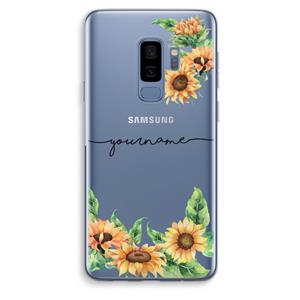 CaseCompany Zonnebloemen: Samsung Galaxy S9 Plus Transparant Hoesje