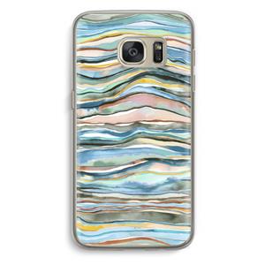 CaseCompany Watercolor Agate: Samsung Galaxy S7 Transparant Hoesje