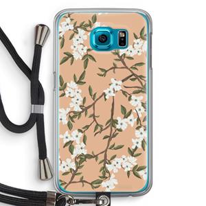 CaseCompany Blossoming spring: Samsung Galaxy S6 Transparant Hoesje met koord