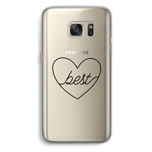 CaseCompany Best heart black: Samsung Galaxy S7 Transparant Hoesje