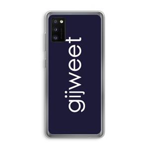 CaseCompany Gijweet: Samsung Galaxy A41 Transparant Hoesje
