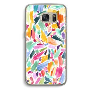 CaseCompany Watercolor Brushstrokes: Samsung Galaxy S7 Transparant Hoesje