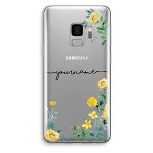 CaseCompany Gele bloemen: Samsung Galaxy S9 Transparant Hoesje