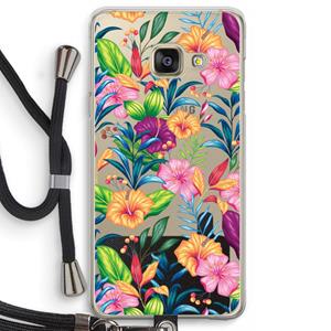 CaseCompany Tropisch 2: Samsung Galaxy A3 (2016) Transparant Hoesje met koord