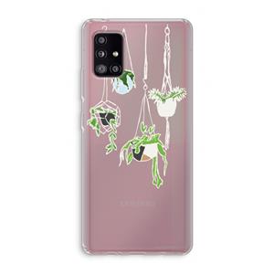 CaseCompany Hang In There: Samsung Galaxy A51 5G Transparant Hoesje