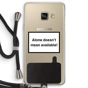 CaseCompany Alone: Samsung Galaxy A3 (2016) Transparant Hoesje met koord