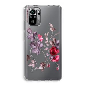 CaseCompany Mooie bloemen: Xiaomi Redmi Note 10S Transparant Hoesje