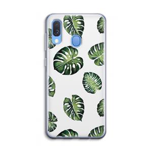 CaseCompany Tropische bladeren: Samsung Galaxy A40 Transparant Hoesje