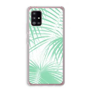 CaseCompany Palmbladeren: Samsung Galaxy A51 5G Transparant Hoesje