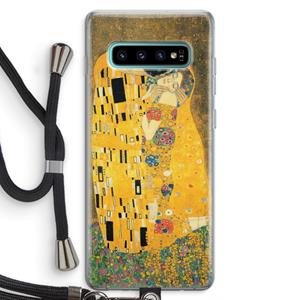 CaseCompany Der Kuss: Samsung Galaxy S10 Plus Transparant Hoesje met koord