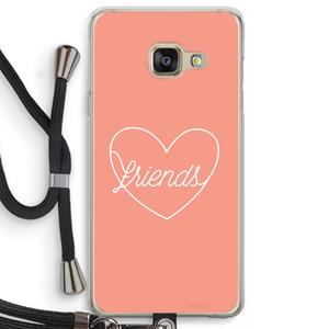 CaseCompany Friends heart: Samsung Galaxy A3 (2016) Transparant Hoesje met koord
