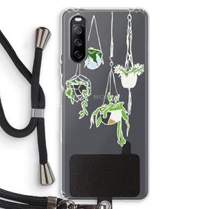 CaseCompany Hang In There: Sony Sony Xperia 10 III Transparant Hoesje met koord