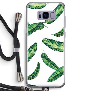 CaseCompany Lange bladeren: Samsung Galaxy S8 Transparant Hoesje met koord