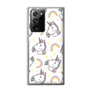 CaseCompany Rainbow Unicorn: Samsung Galaxy Note 20 Ultra / Note 20 Ultra 5G Transparant Hoesje