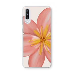 CaseCompany Pink Ellila Flower: Samsung Galaxy A70 Transparant Hoesje