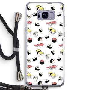 CaseCompany Sushi time: Samsung Galaxy S8 Transparant Hoesje met koord