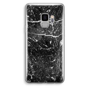 CaseCompany Zwart marmer: Samsung Galaxy S9 Transparant Hoesje
