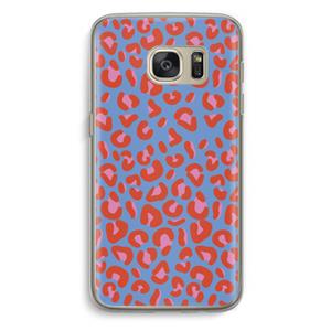 CaseCompany Leopard blue: Samsung Galaxy S7 Transparant Hoesje